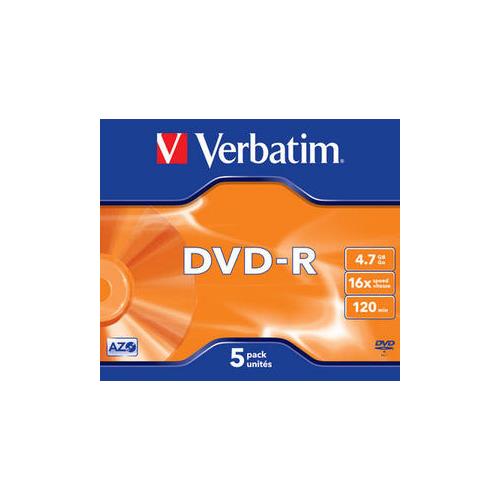 DVD-R ( PACK 5 UNIDADES )(JEWEL CASE) VERBATIM ( 43519 )