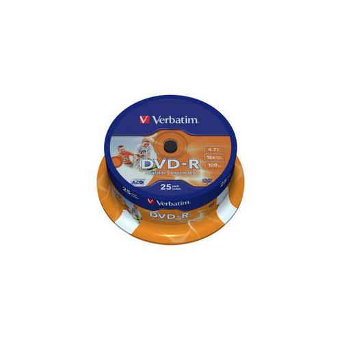 DVD PACK 25 -R IMPRIMIBLE ( SPINDLE ) VERBATIM ( 43538 )