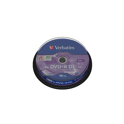 DVD PACK 10 +R DOBLE CAPA ( SPINDLE ) VERBATIM ( 43666 )