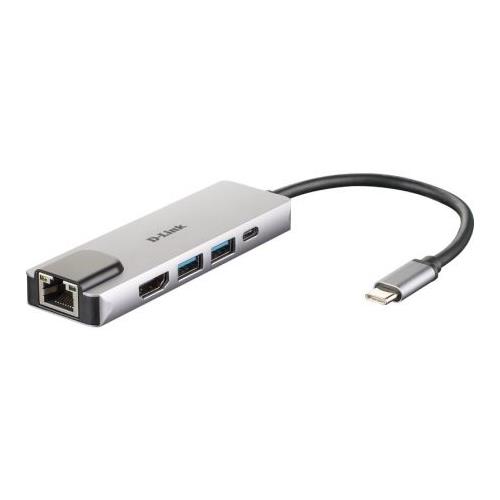 HUB USB-C 5 EN 1 D-LINK DUB-M520 2 USB 3.0, USB-C , HDMI , RJ45