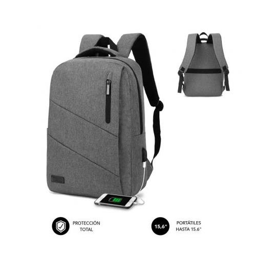 MOCHILA PORTATIL 15.6" SUBBLIM CITY BACKPACK GRIS BP-2BL2000