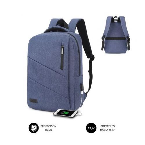 MOCHILA PORTATIL 15.6" SUBBLIM CITY BACKPACK AZUL SUB-BP-2BL2001