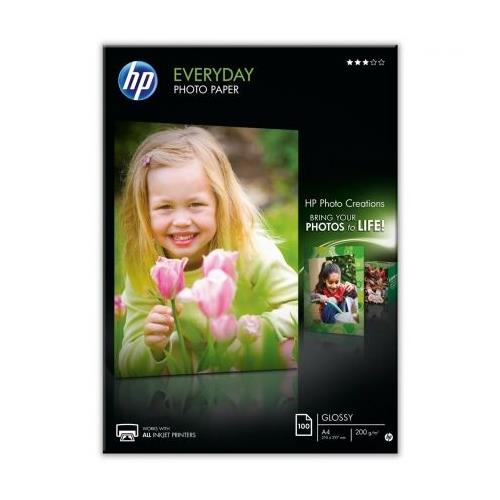 PAPEL HP Q2510A EVERYDAY PHOTO PAPER GLOSSY A4 (100H) (INKJET) 200 GR