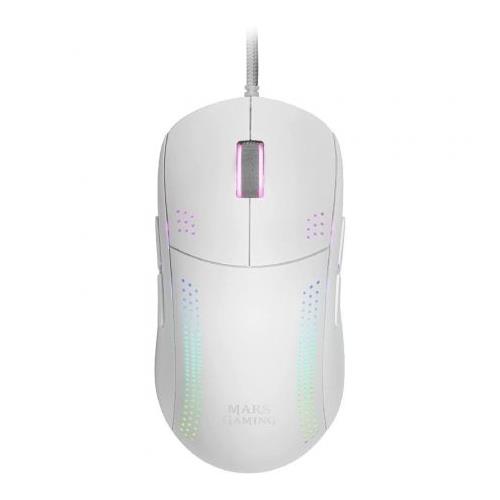 RATON MARS GAMING MMPRO 32000DPI BLANCO