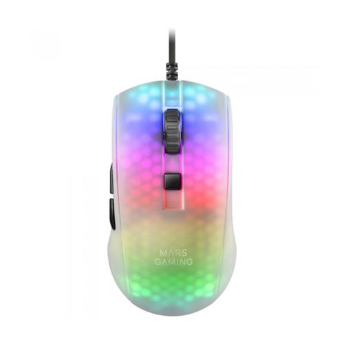 RATON GAMING MARS GAMING MMR BLANCO USB 12800DPI