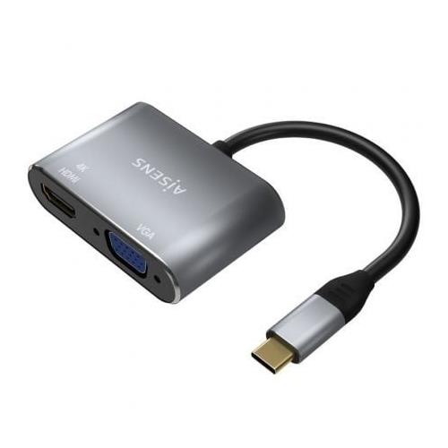 ADAPTADOR USB-C A HDMI HEMBRA Y VGA HEMBRA AISENS A109-0627