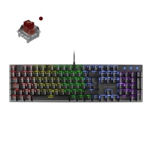 TECLADO MECANINO MARS GAMING MK422 NEGRO SWITCH MARRON