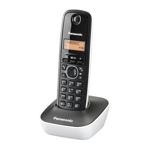 Panasonic KX-TG1612FRW - 2 teléfonos fijos inalámbricos DECT, Color  Blanco/Negro (Importado) [versión importada]