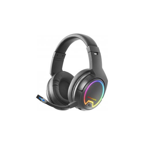 AURICULARES CON MICROFONO MARS GAMING MHW100 JACK 3.5 INALAMBRICO NEGRO