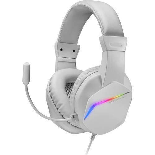 AURICULARES CON MICROFONO MARS GAMING MH122 BLANCO