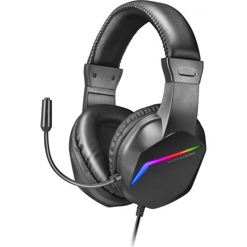 AURICULARES CON MICROFONO MARS GAMING MH122 NEGRO