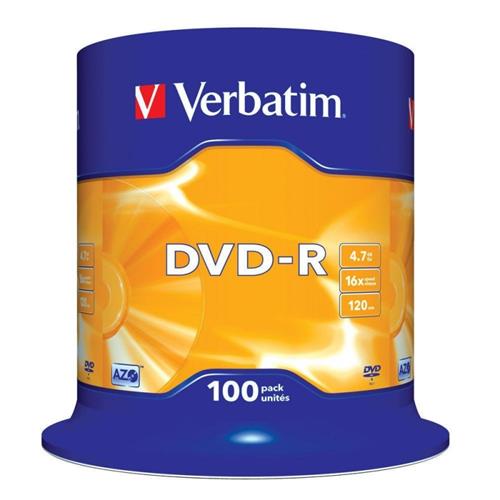 DVD PACK 100 -R SPINDLE VERBATIM 43549