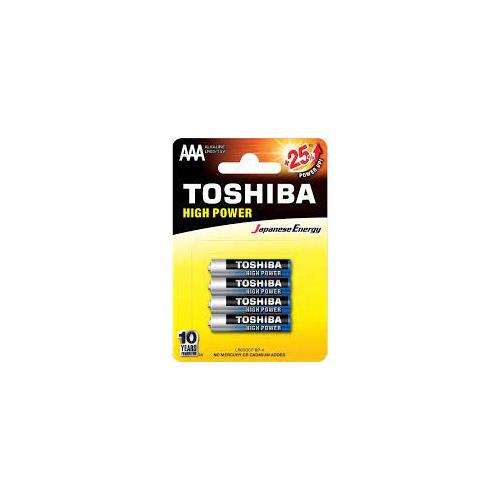 PILA ALCALINA AAA LR6 1.5V TOSHIBA PACK 4 UNIDADES