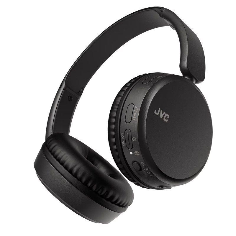 JVC Auriculares inalámbricos suaves con puntas Stayfit, control remoto y  micrófono y Bluetooth negro (HA-FX9BTB)