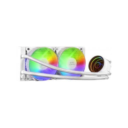 VENTILADOR REFRIGERACION LIQUIDA MARS GAMING MLONE 240W BLANCO