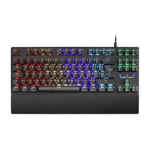 TECLADO MARS GAMING MKXTKL SWITCHES MECÁNICOS OUTEMU SQ AZUL (NEGRO)