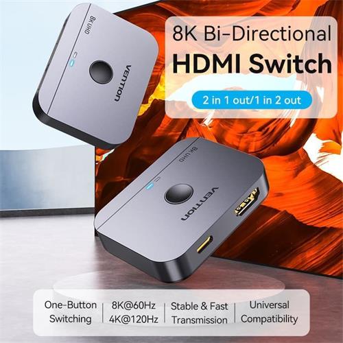 ADAPTADOR HDMI HEMBRA 4K A 2 HDMI HEMBRA - USB-C HEMBRA VENTION AKPH0