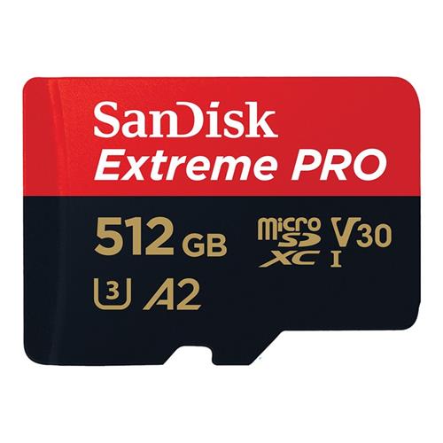 MEMORIA MICROSD 512GB SANDISK EXTREME PRO CON ADAP SD SDSQXCD-512G-GN6MA