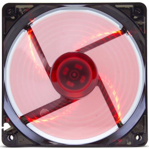 VENTILADOR 12X12 12CM NOX COOLFAN 120 LED ROJO