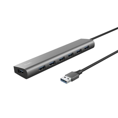 HUB USB 3.2 GEN 1 TRUST HALYX 24967  7 USB / 1 USB-C ( POWER PORT )