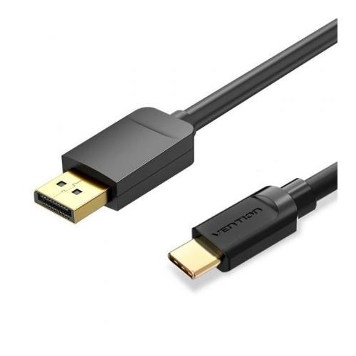 CABLE  USB-C MACHO A DISPLAYPORT MACHO 1M NEGRO VENTION CGYBG