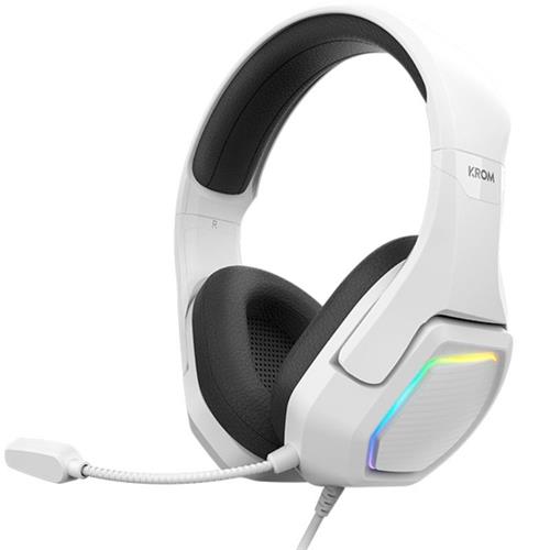 AURICULARES GAMING CON MICROFONO KROM KOPA 7.1  USB BLANCO