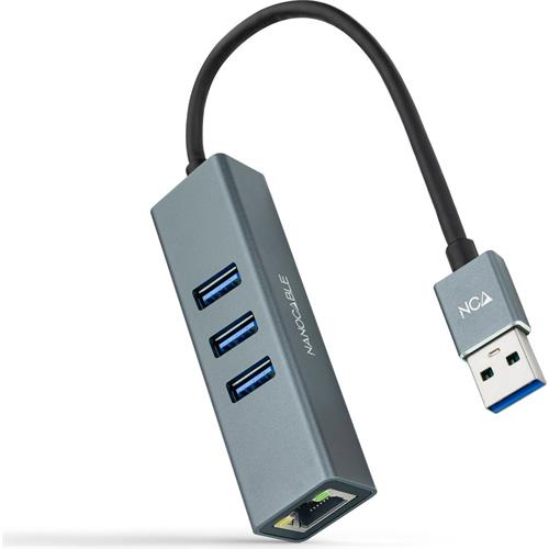 HUB USB 3.0 NANOCABLE 10.03.0407 3 USB 3.0 /  1 RJ45