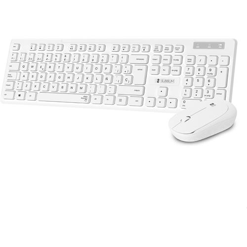 TECLADO Y  RATON  INALAMBRICOS SUBBLIM COMBO BUSINESS SLIM CSSW11 BLANCO