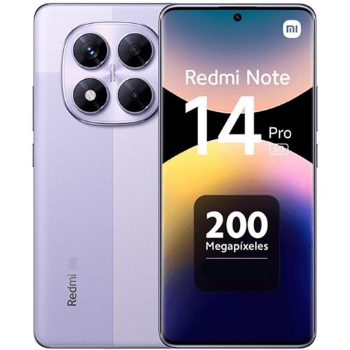 SMARTPHONE XIAOMI REDMI NOTE 14 PRO 5G 12GB 512GB 6.67" PURPURA