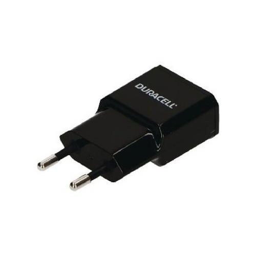 CARGADOR USB ENCHUFE PARED DURACELL DRACUSB3 5V / 2.4A ( NEGRO)