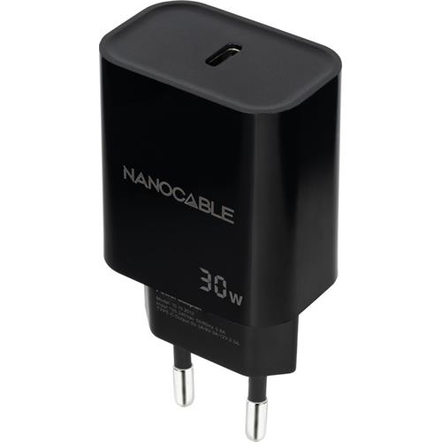 CARGADOR DE PARED 30W NANOCABLE 10.10.2010 USB-C NEGRO