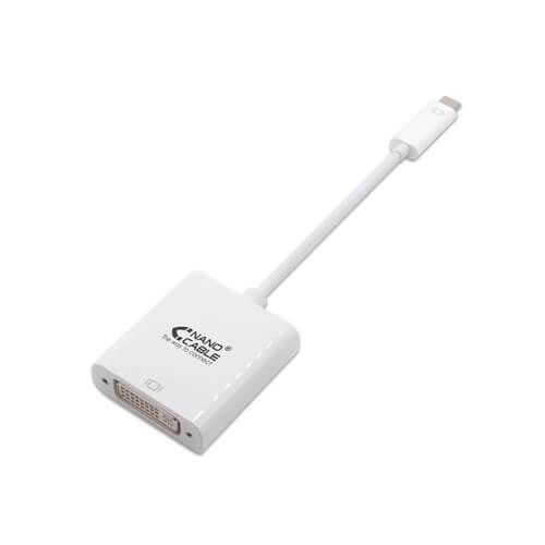 ADAPTADOR USB-C MACHO A DVI-D 24+1 HEMBRA 15CM BLANCO NANOCABLE 10.16.4103