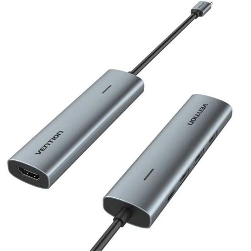 HUB USB-C VENTION TGGHB  1 HDMI 4K / 3 USB / 1 USB-C PD