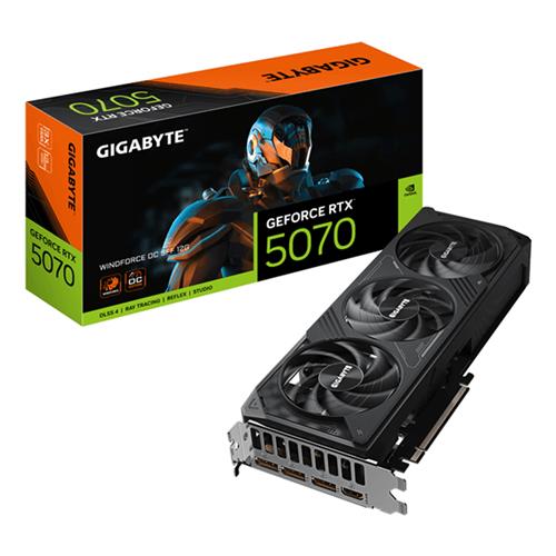 TARJETA GRAFICA GIGABYTE  GEFORCE RTX5070  WINDFORCE 12G OC  12GB GDDR7