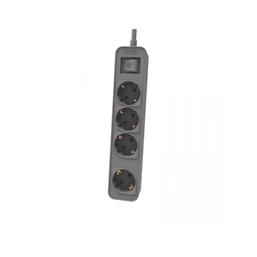 REGLETA CON INTERRUPTOR PHILIPS CHP2144G 4 TOMAS CABLE 1.5M GRIS